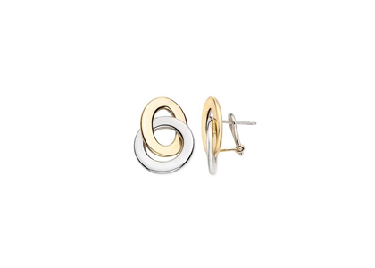 Dual Tone Plated | Clip Earrings